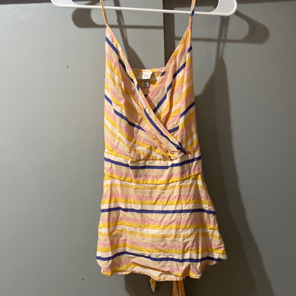 Summer striped tie tank